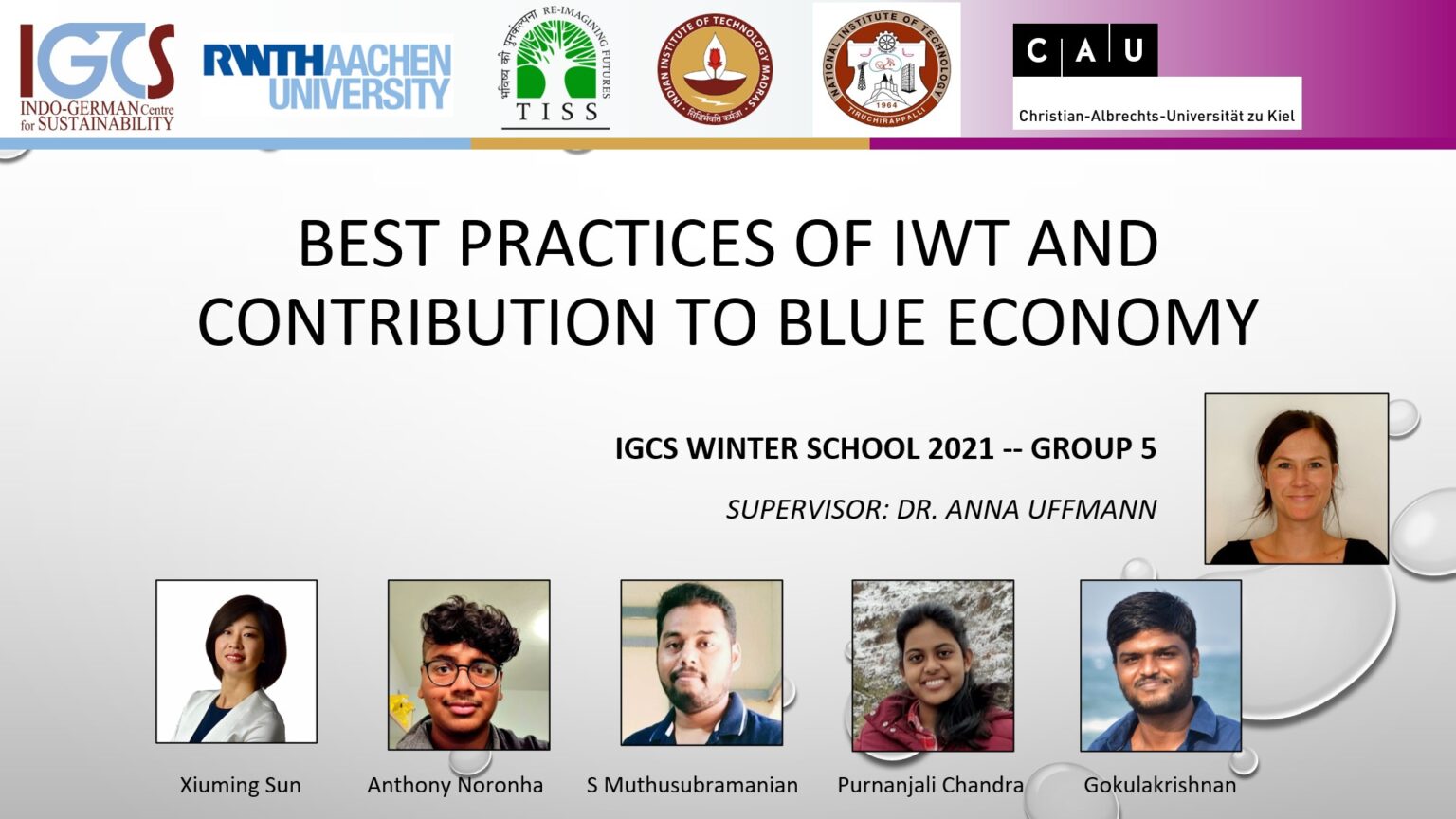 IGCS WINTER SCHOOL 2021 IndoGerman Centre for Sustainability